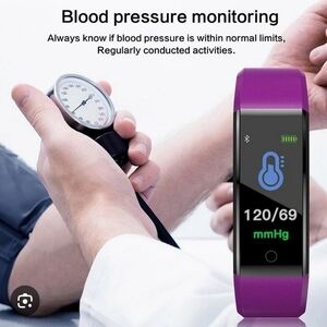 Source Unknown Purple Smartwatch with Health Monitoring